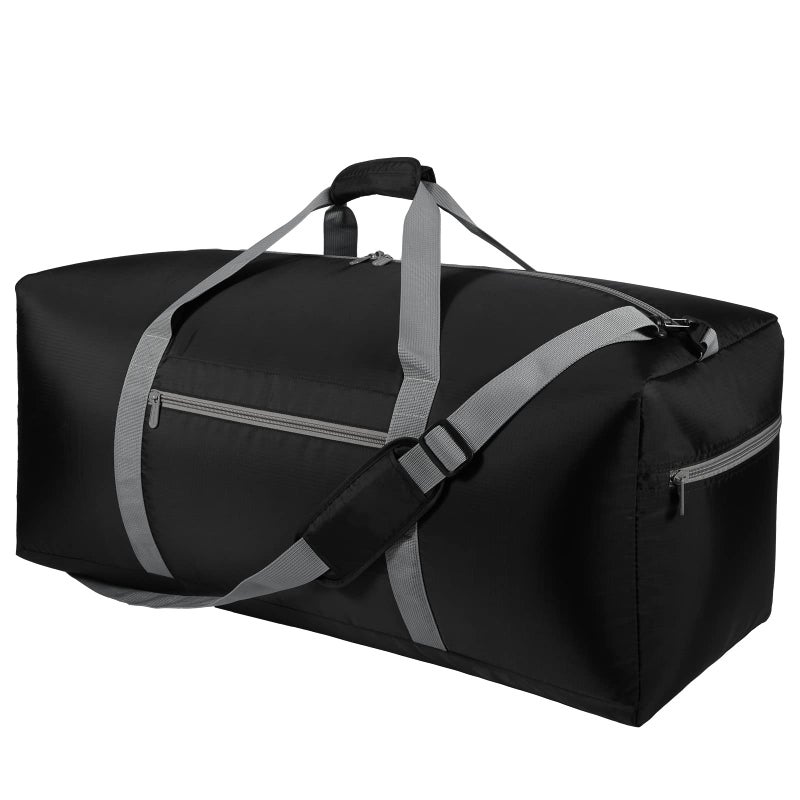 iFARADAY Foldable Duffel Bag 30 inch 75L Large Lightweight Luggage for Travel Camping Storage-Black - Image 1